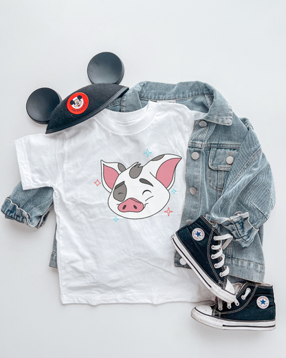 Motunui Pig Big Face T-Shirt