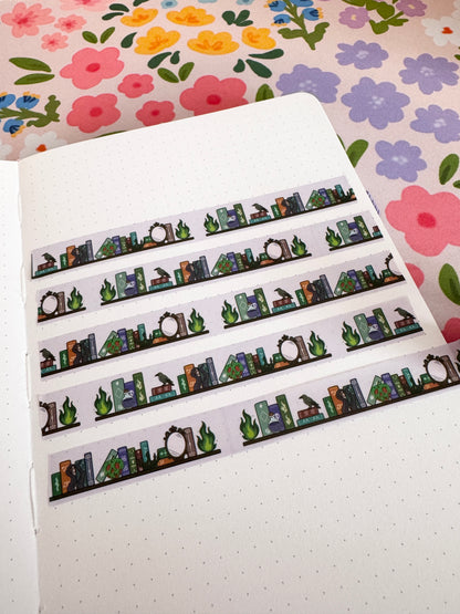 15mm Villains Bookshelf Washi Tape