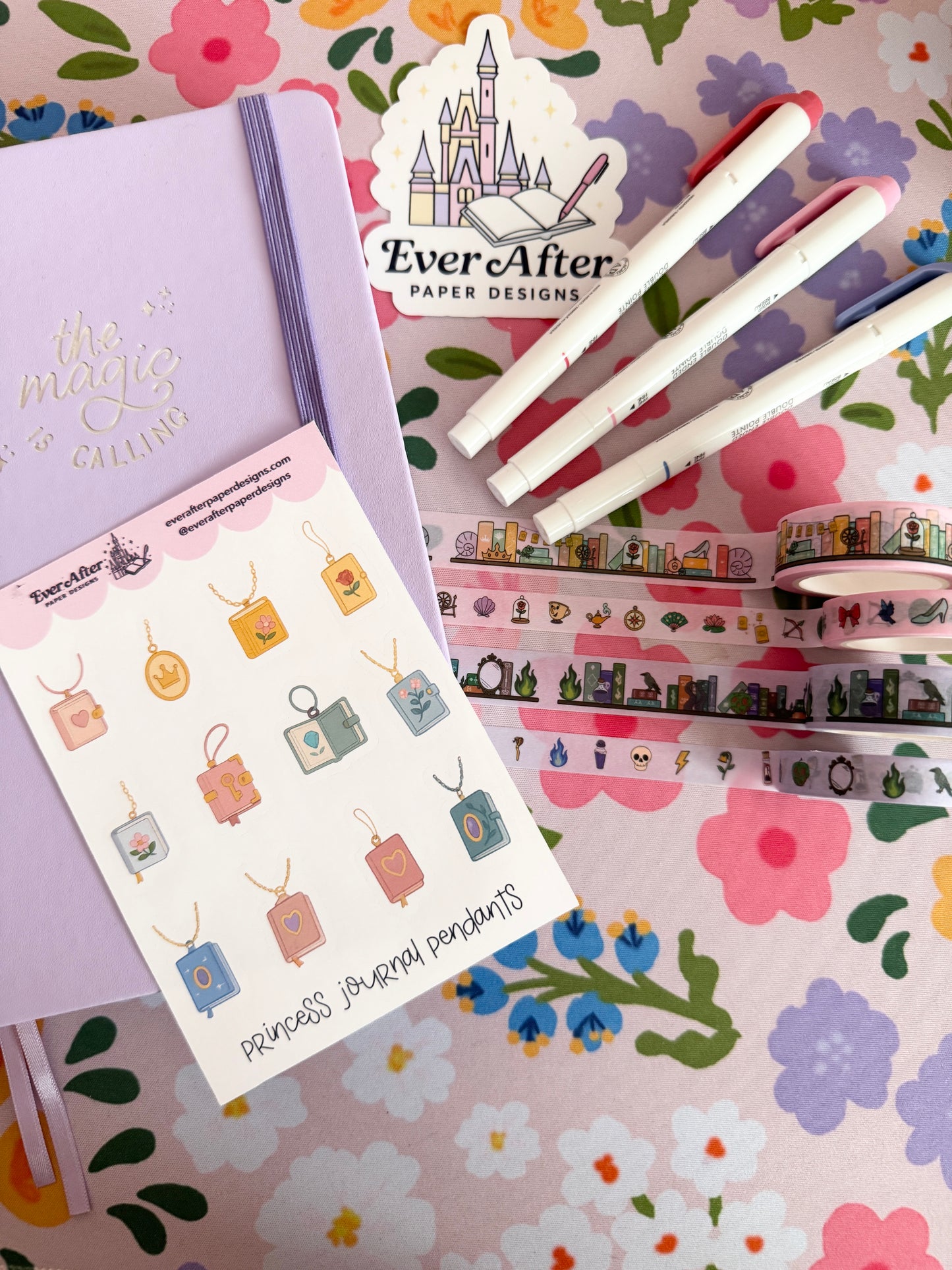 Princess Journal Pendants Sticker Sheet