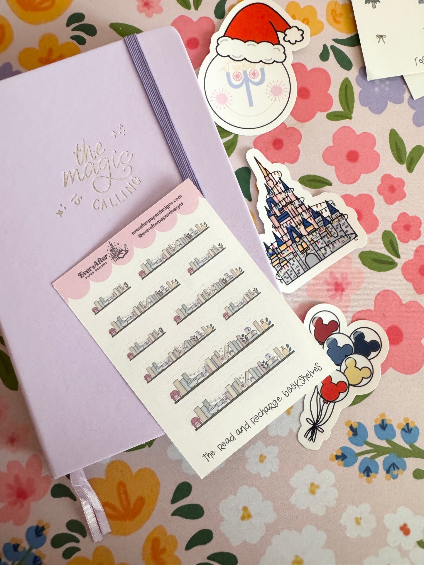 The Read & Recharge Book Club Bookshelves Sticker Sheet