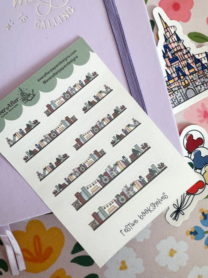 Festive Bookshelves Sticker Sheet