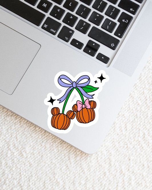 Magical Pumpkin Cherries Vinyl Sticker