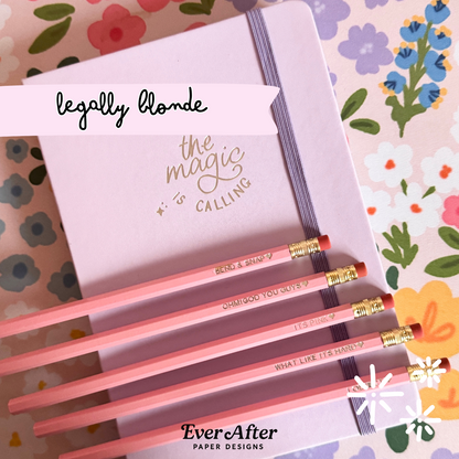 Legally Blonde Pencils Set of 5 - Choose Your Foil