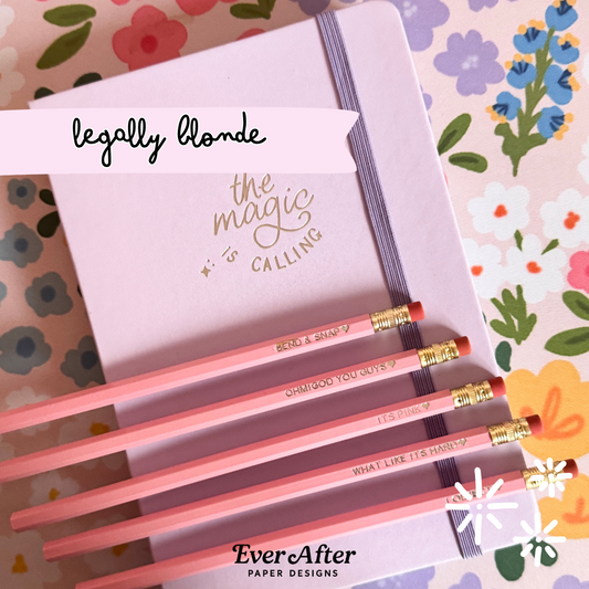 Legally Blonde Pencils Set of 5 - Choose Your Foil