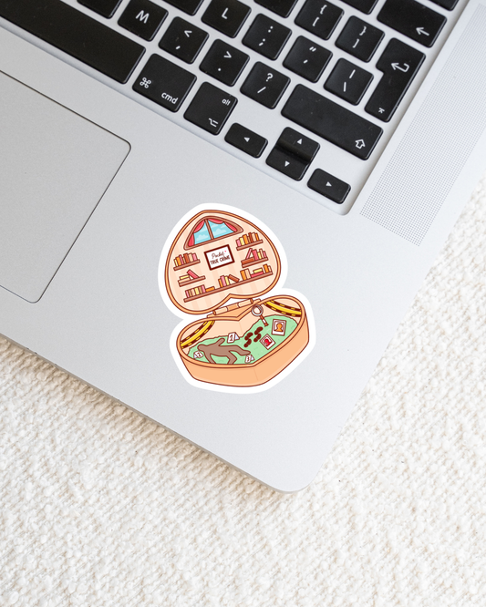 True Crime Book Pocket World Vinyl Sticker