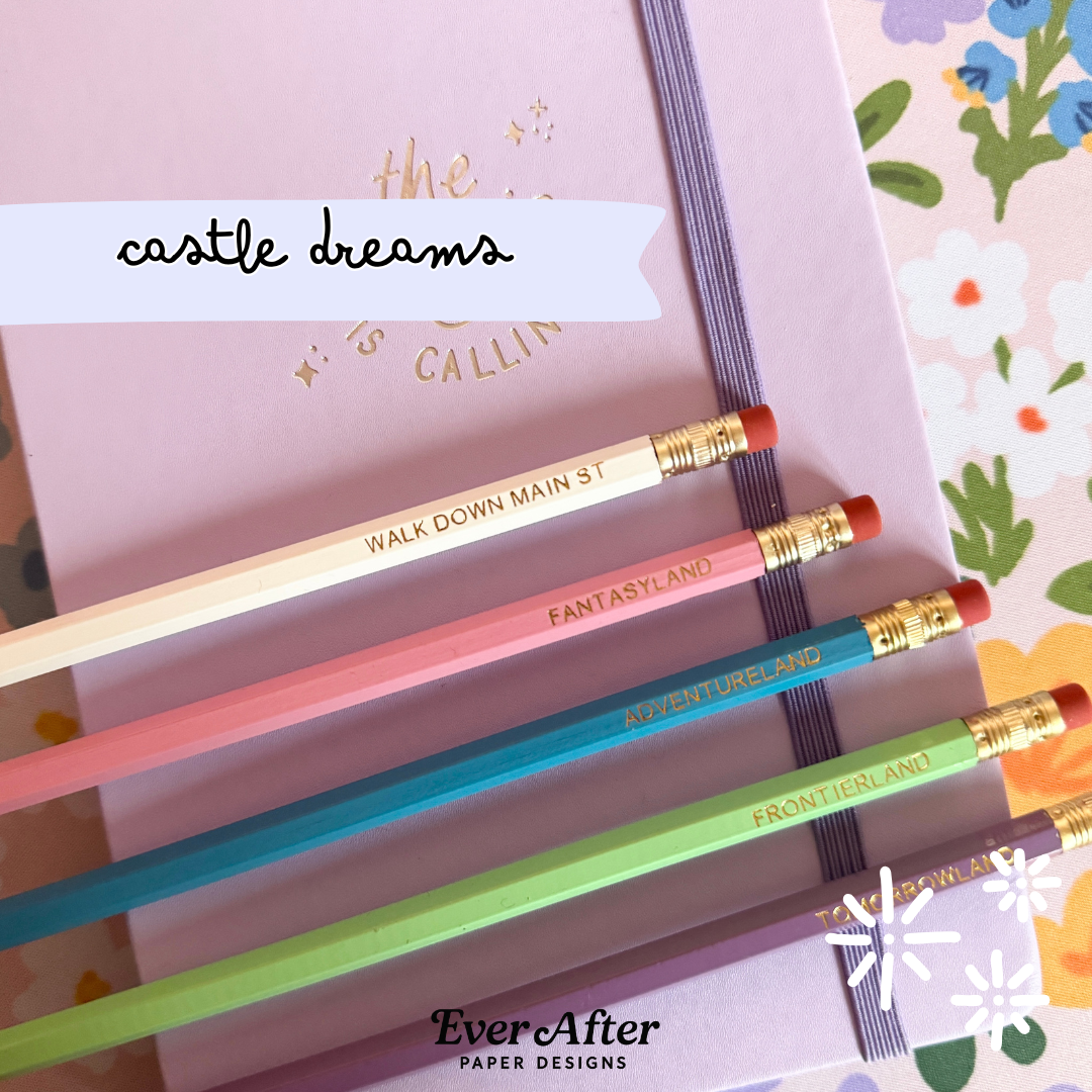 Castle Dreams Pencils Set of 5 - Choose Your Foil