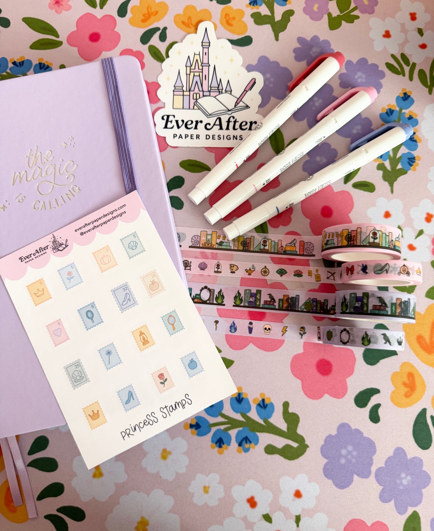 Princess Stamps Sticker Sheet