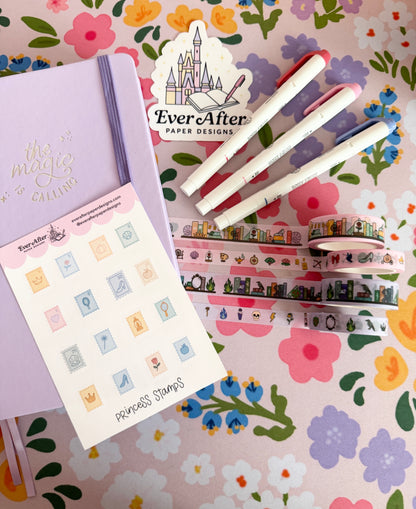 Princess Stamps Sticker Sheet