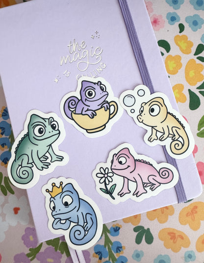 Princess Chameleon Clear Sticker Set