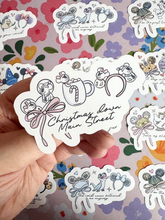 Christmas Down Main St Magical Vinyl Sticker