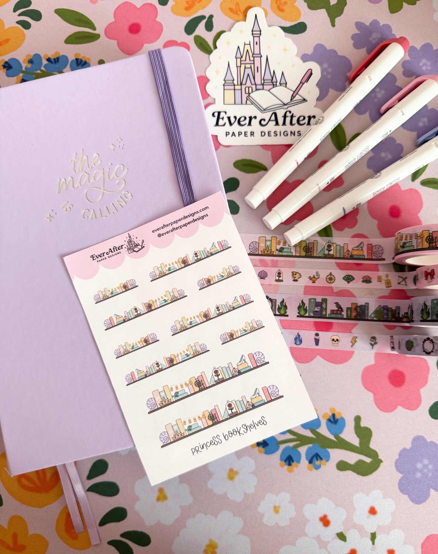 Princess Bookshelves Sticker Sheet