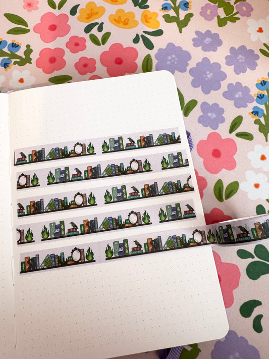 15mm Villains Bookshelf Washi Tape