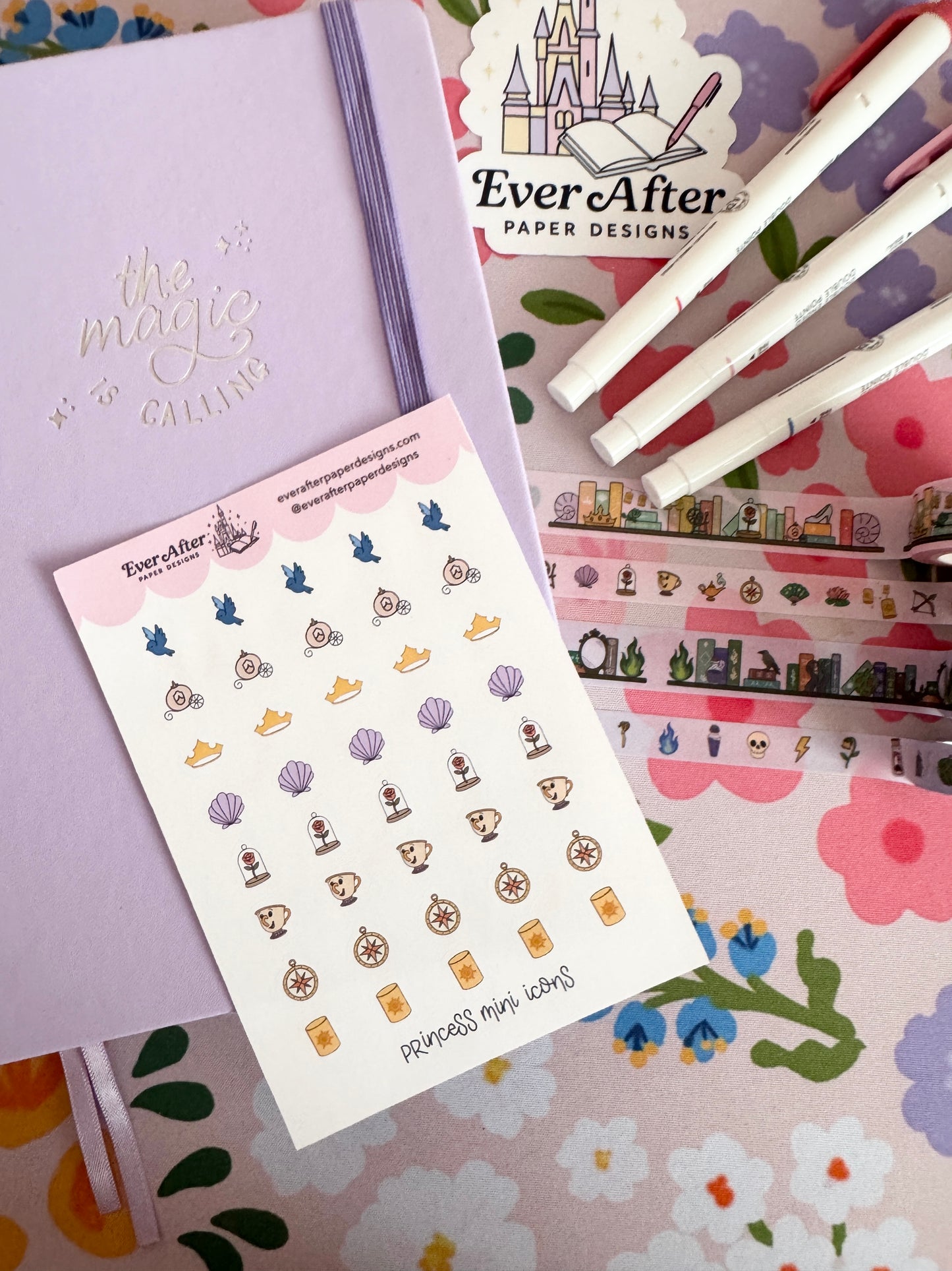 Princess Mini Icons Sticker Sheet