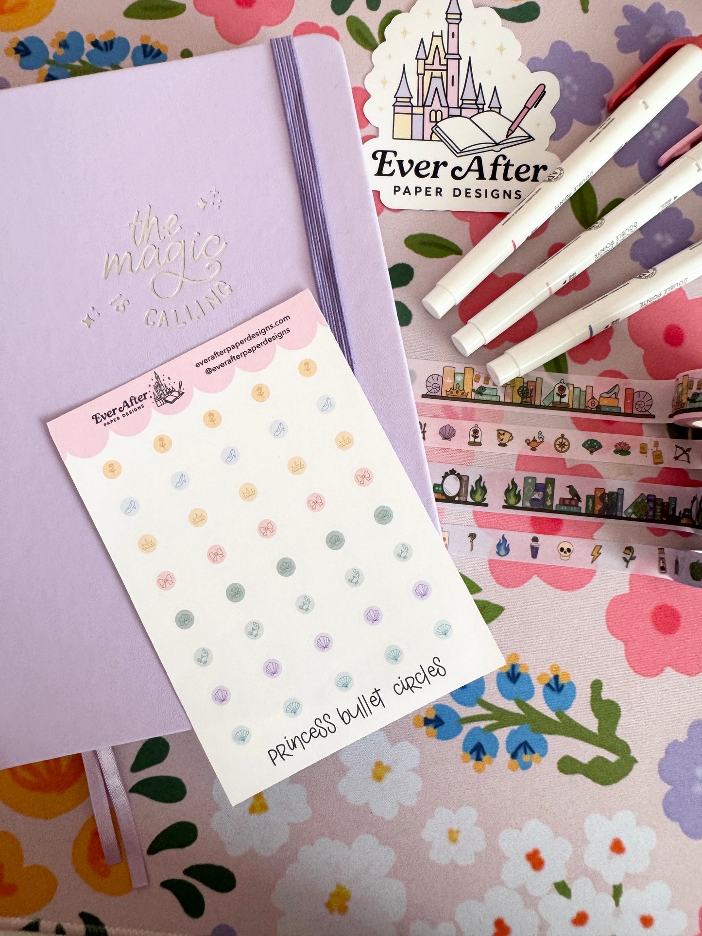 Princess Bullet Circles Sticker Sheet