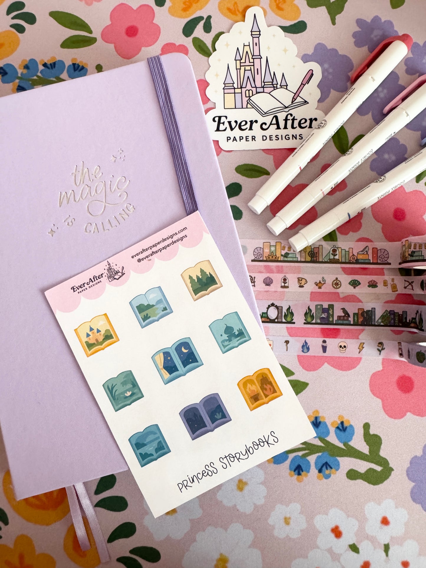 Princess Storybooks Sticker Sheet