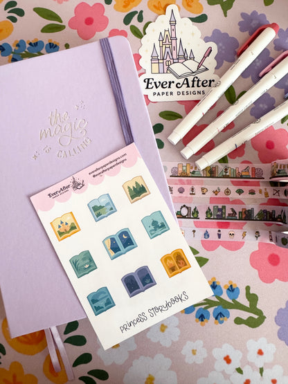 Princess Storybooks Sticker Sheet