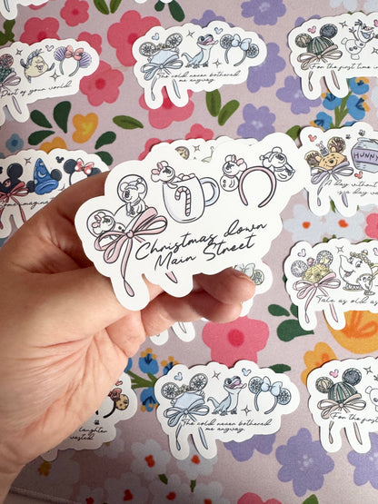 Christmas Down Main St Magical Vinyl Sticker