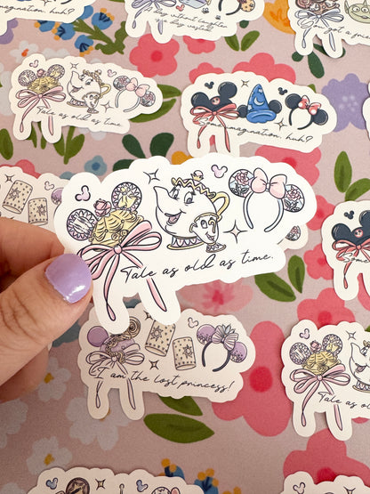 Tale As Old As Time Magical Vinyl Sticker