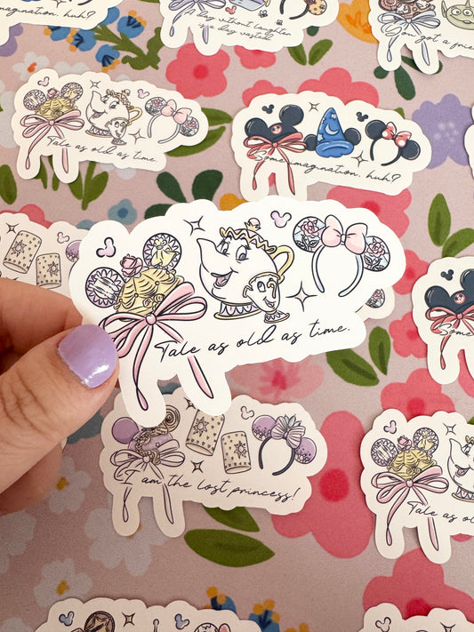 Tale As Old As Time Magical Vinyl Sticker