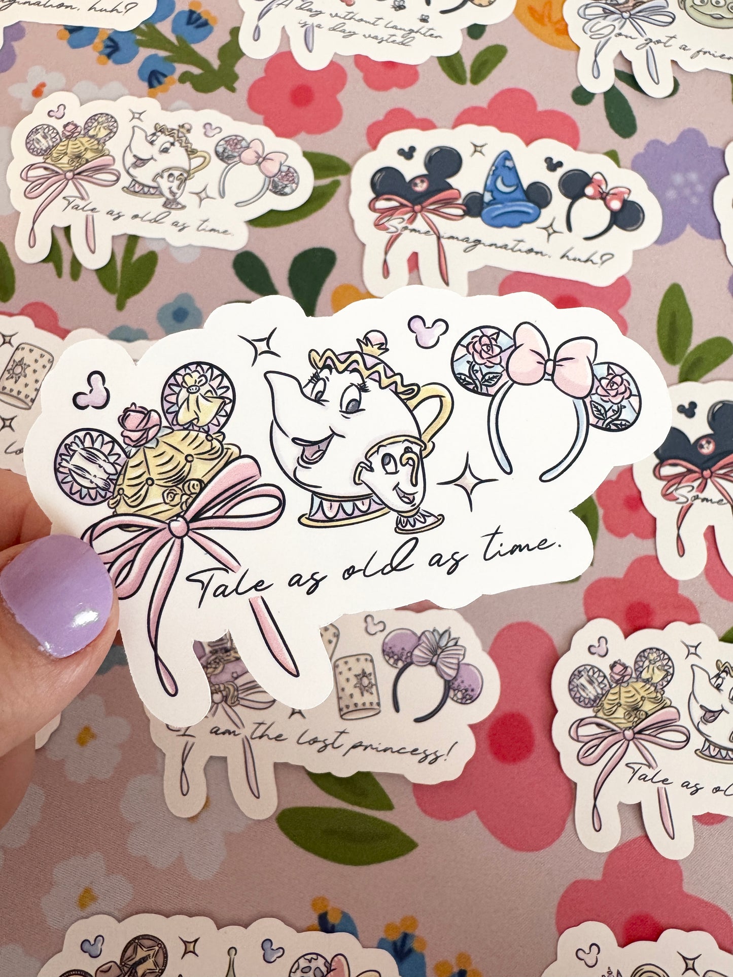 Tale As Old As Time Magical Vinyl Sticker