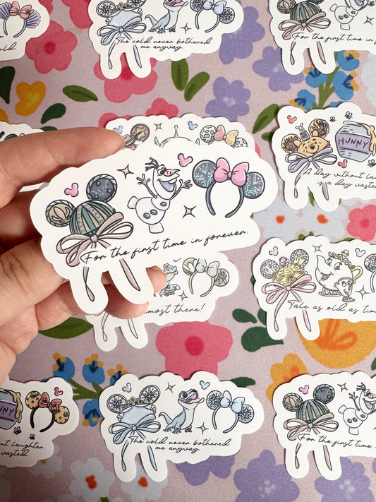 First Time In Forever Magical Vinyl Sticker