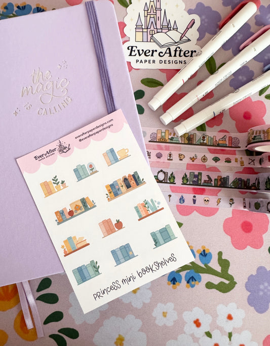 Princess Mini Bookshelves Sticker Sheet