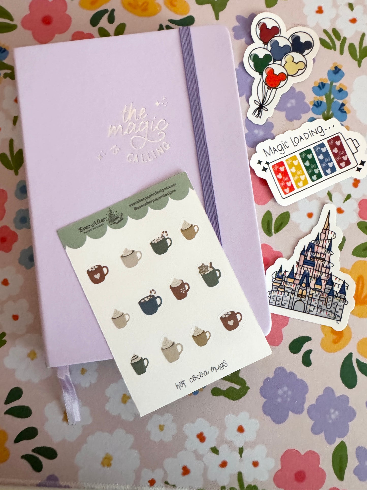 Hot Cocoa Mugs Sticker Sheet