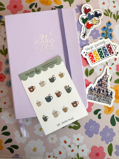 Hot Cocoa Mugs Sticker Sheet