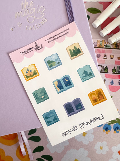 Princess Storybooks Sticker Sheet