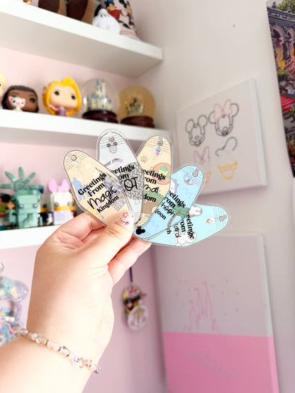 Greetings From Magical Parks Motel Keychains