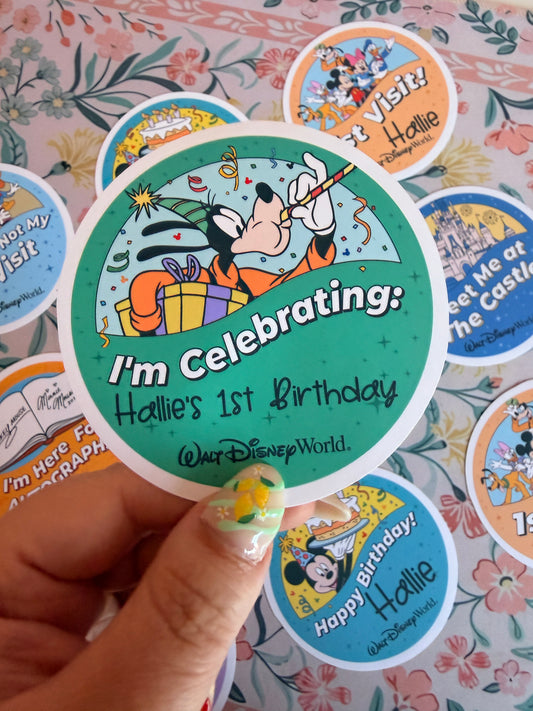I'm Celebrating Button Badge Vinyl Custom Sticker