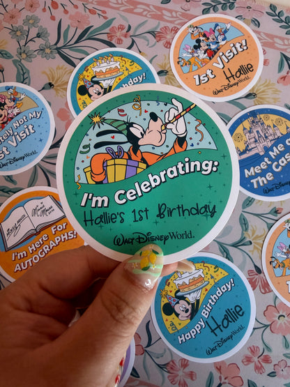 I'm Celebrating Button Badge Vinyl Custom Sticker