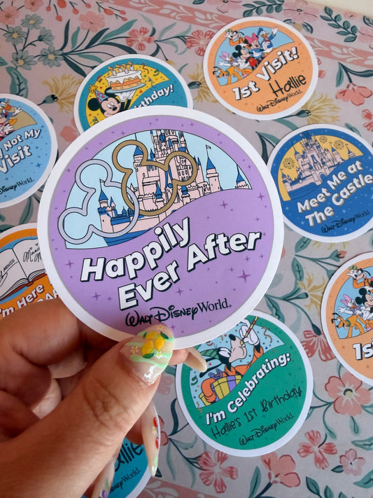 Happily Ever After Button Badge Vinyl Sticker