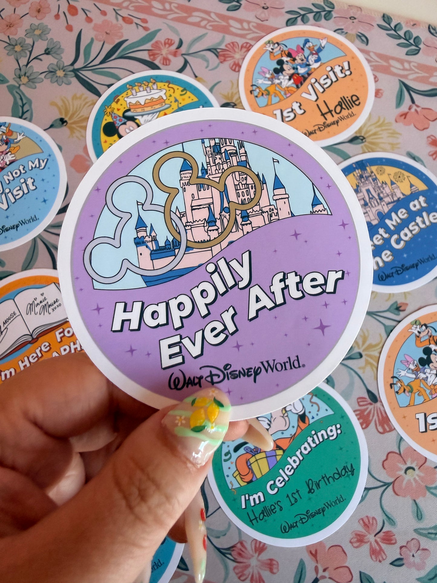 Happily Ever After Button Badge Vinyl Sticker