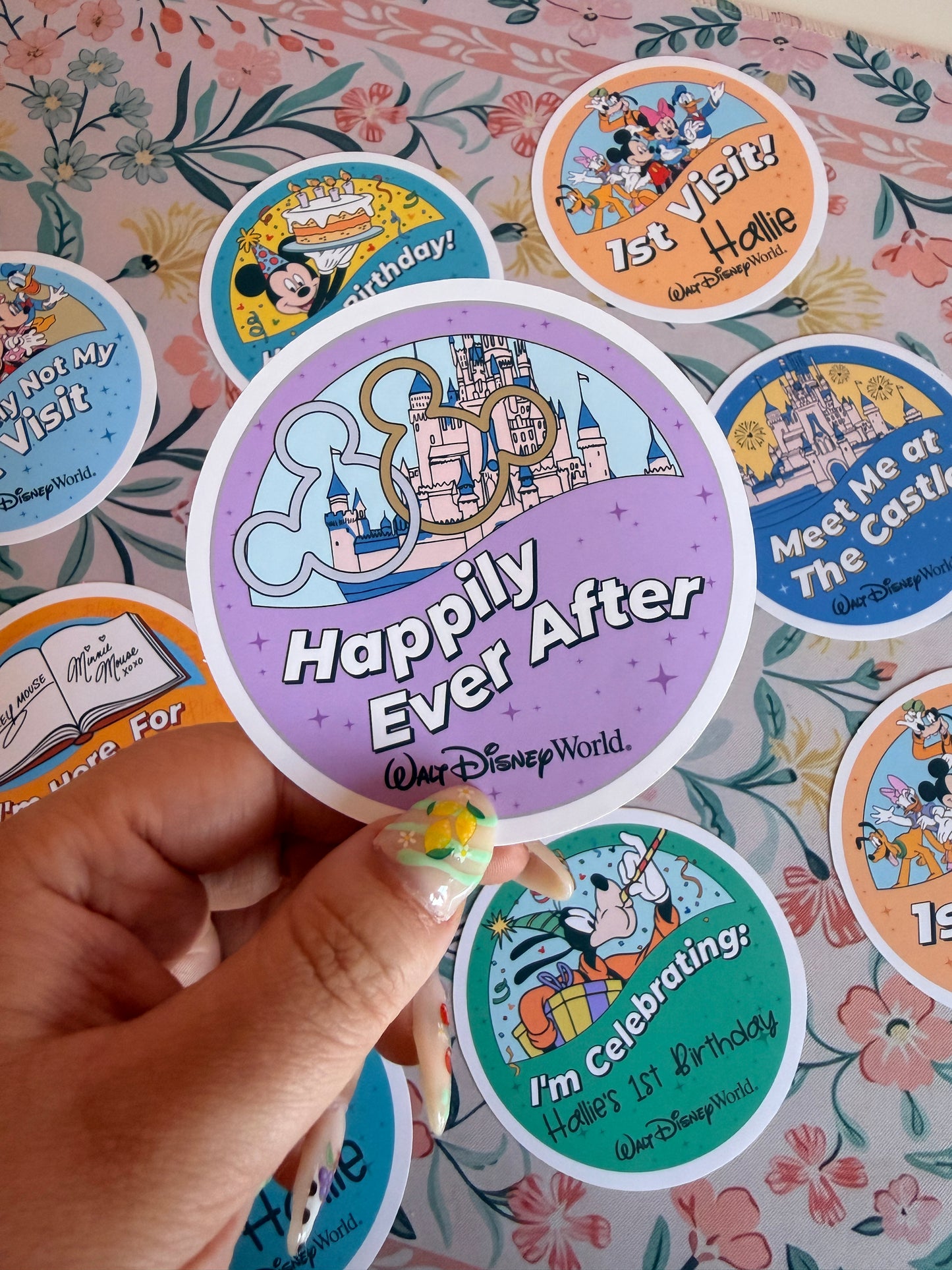 Happily Ever After Button Badge Vinyl Sticker