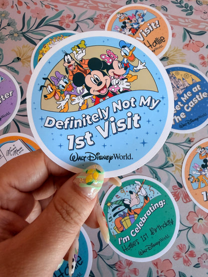 Definitely Not My 1st Visit Button Badge Vinyl Sticker