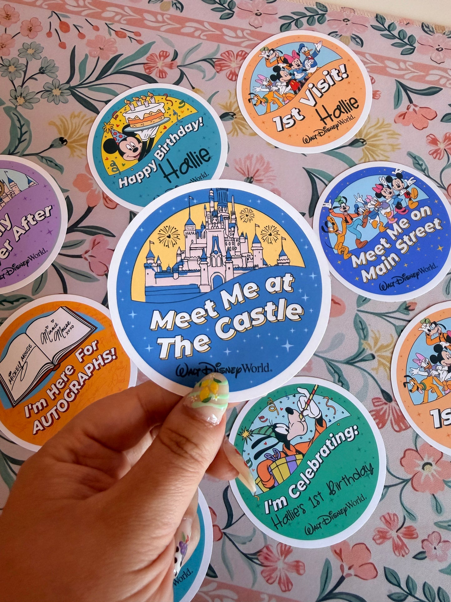 Meet Me At The Castle Button Badge Vinyl Sticker