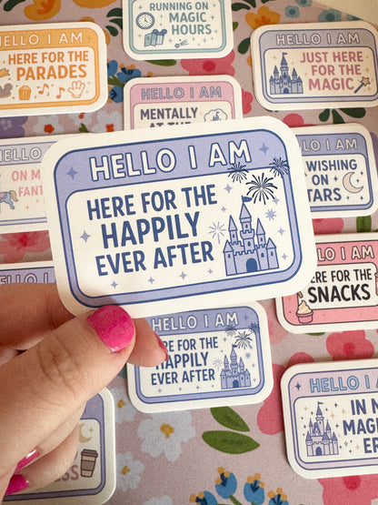 Hello I Am Here For The HEA Vinyl Sticker