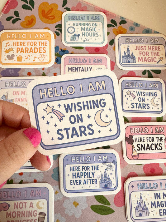 Hello I Am Wishing On Stars Vinyl Sticker