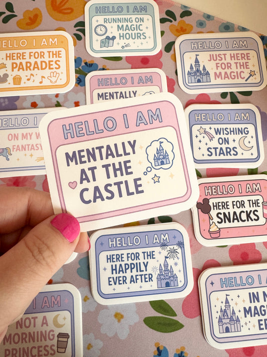 Hello I Am Mentally At The Castle Vinyl Sticker