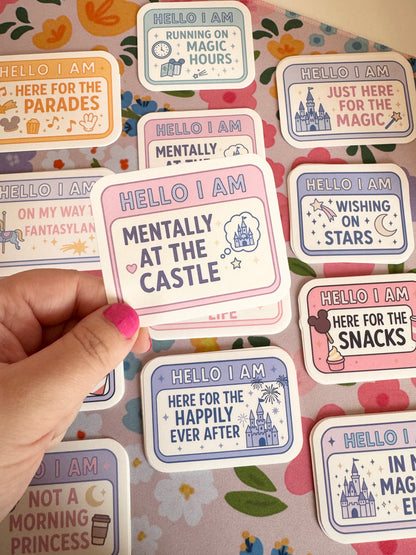 Hello I Am Mentally At The Castle Vinyl Sticker