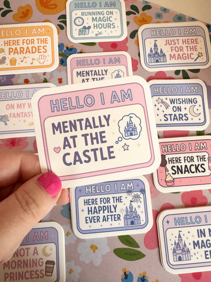 Hello I Am Mentally At The Castle Vinyl Sticker