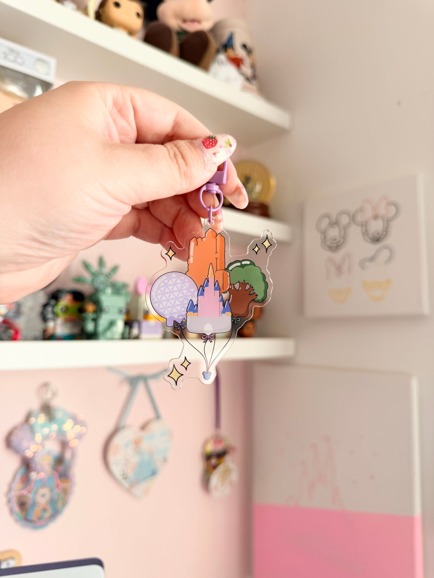 Magical World Balloon Acrylic Keychain