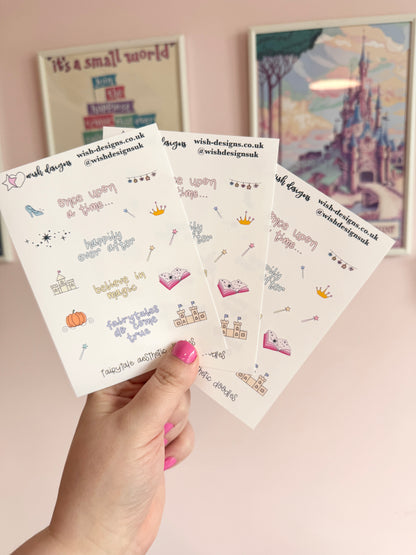 Fairytale Aesthetic Doodles Vinyl Sticker Sheet