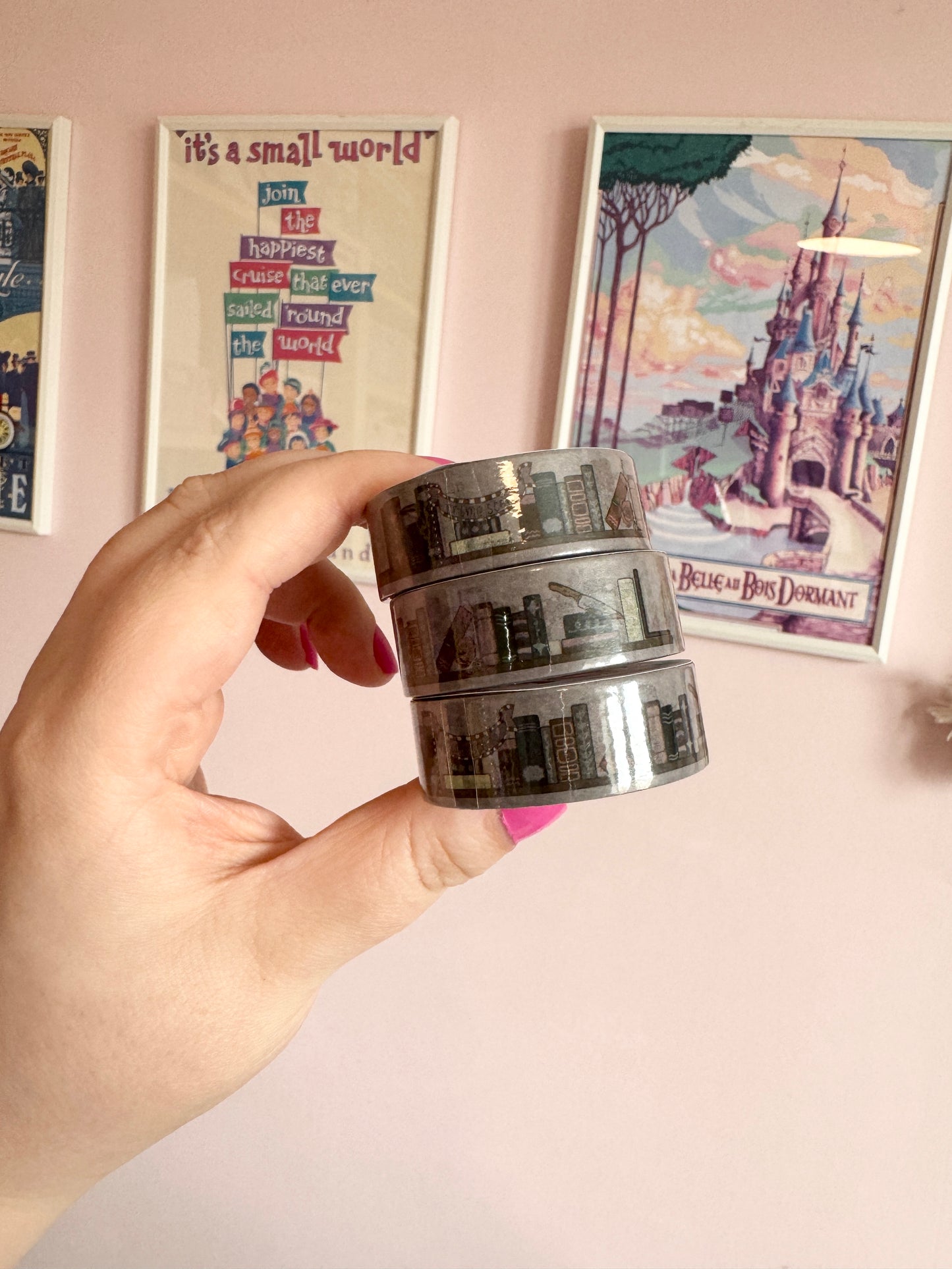 15mm Crime/Mystery Bookshelves Washi Tape