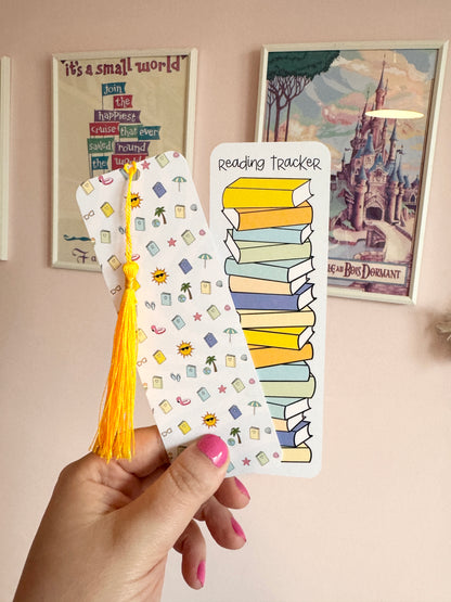 Summer Beach Book Club Reading Tracker Bookmark