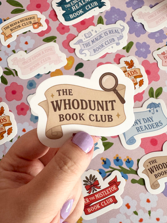 The Whodunit Book Club Clear Sticker