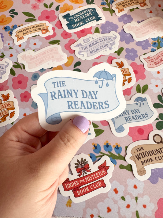 The Rainy Day Readers Book Club Clear Sticker
