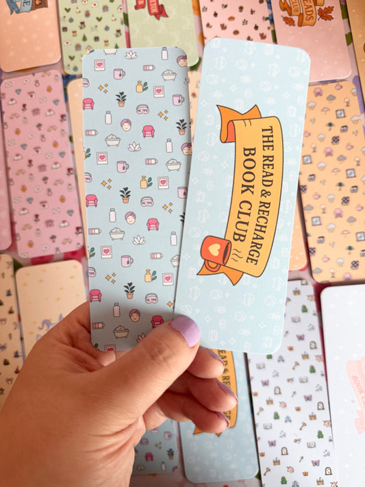 The Read & Recharge Book Club Bookmark