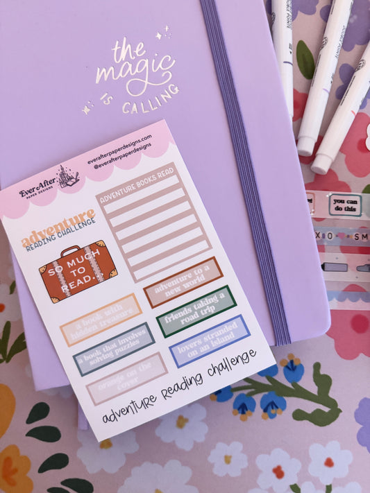 Adventure Reading Challenge Sticker Sheet